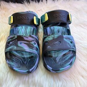 Crocs Classic All-Terrain Marbled Sandals in the multi-color Sz 10M 12W
